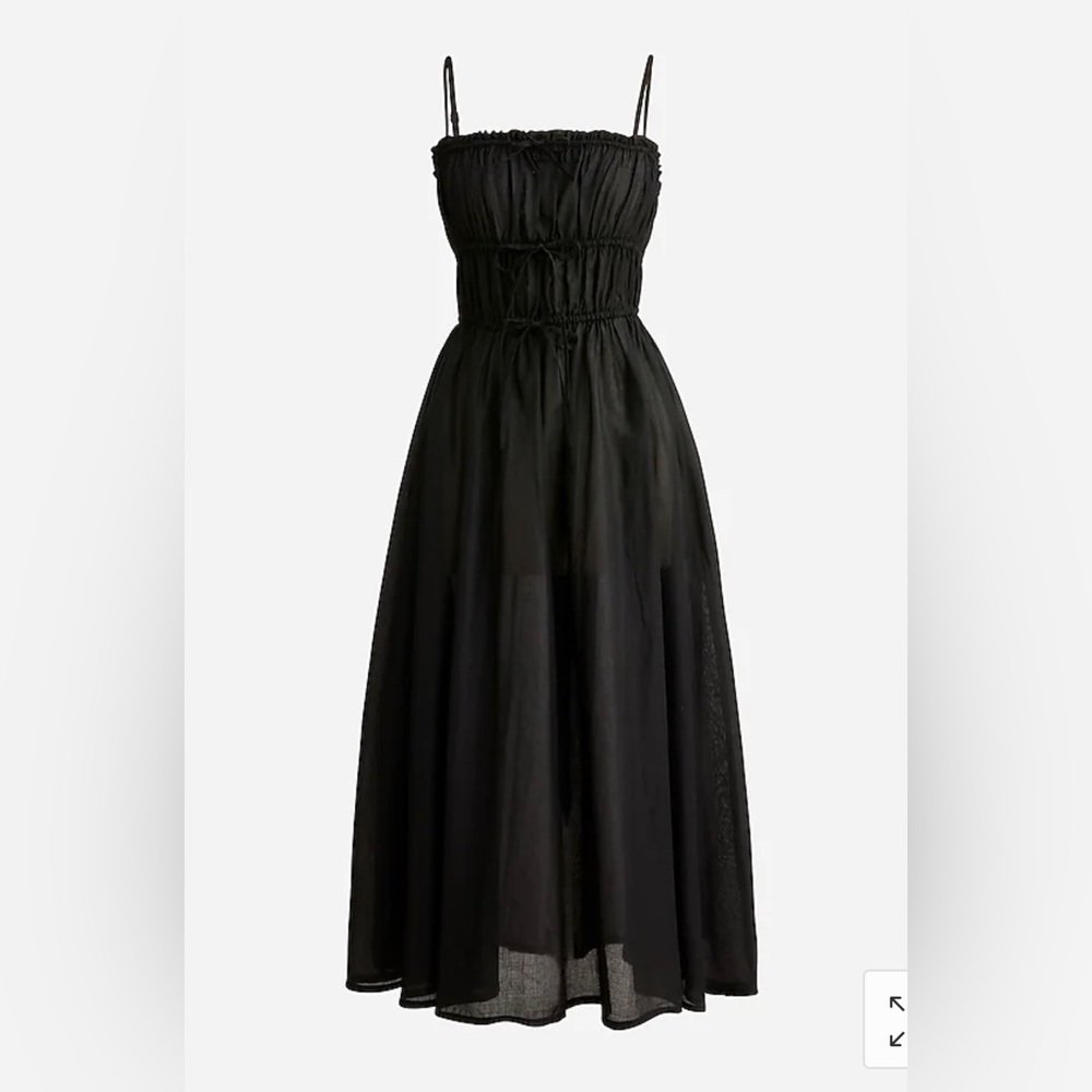 JCREW Tie-front voile cover-up midi dress